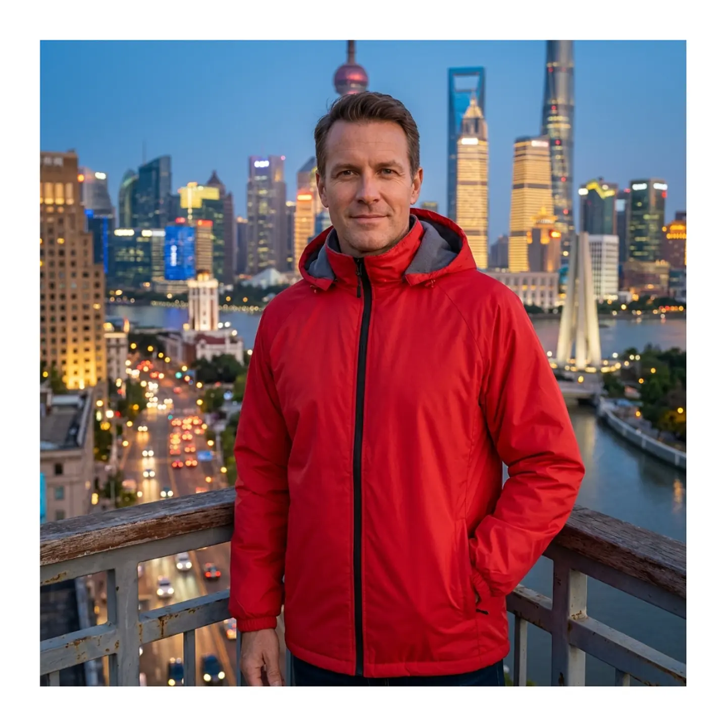Chaqueta Softshell Con Forro De Polar Impermeable Roja Cuello Desmontable 8