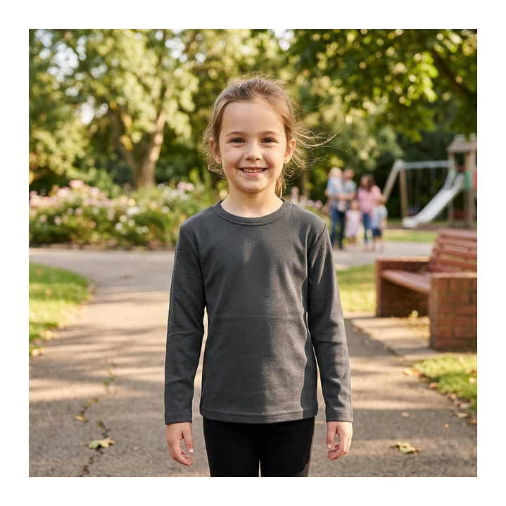 Camiseta Manga Larga Primera Capa Niños Polar Cuello Redondo 11