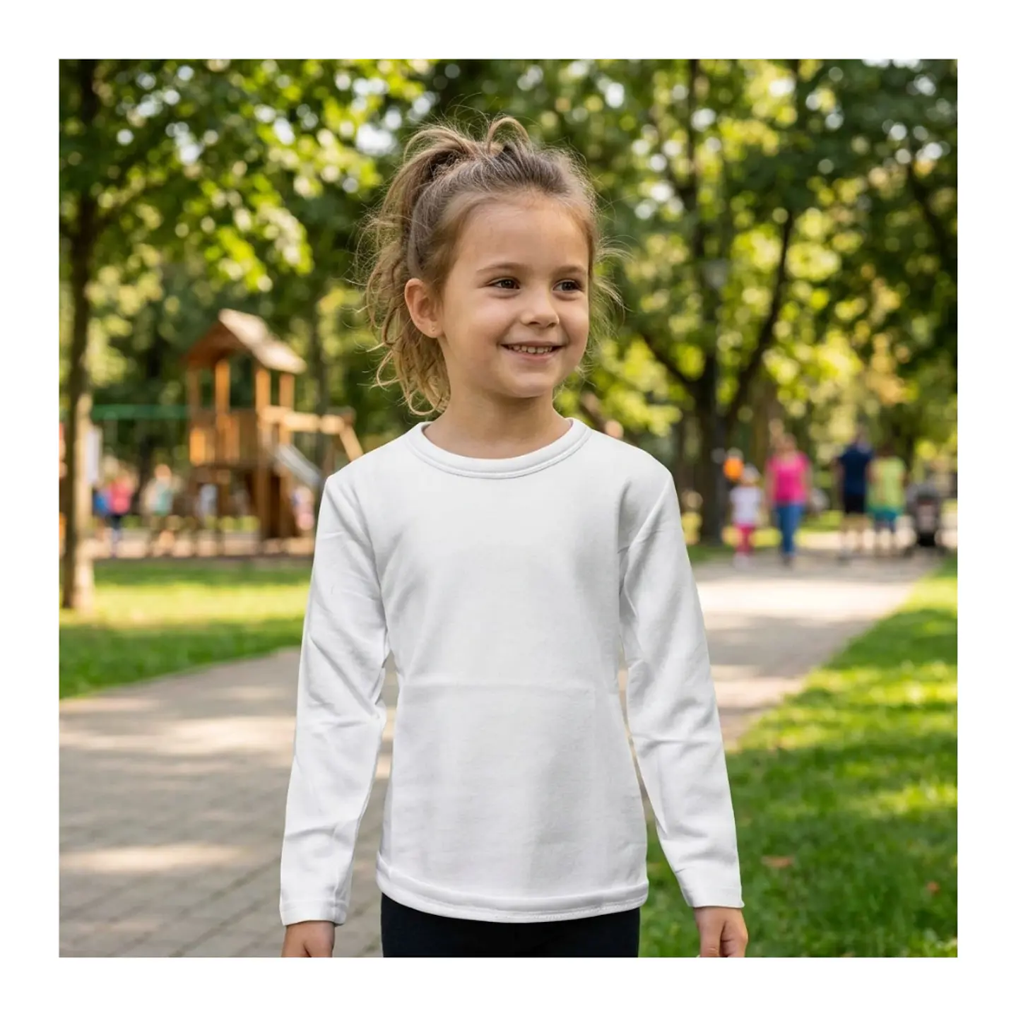 Camiseta Manga Larga Primera Capa Niños Polar Cuello Redondo 17