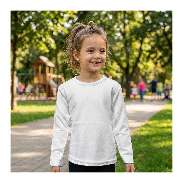 Camiseta Manga Larga Primera Capa Niños Polar Cuello Redondo 17
