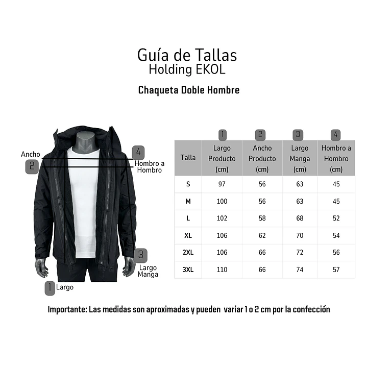 Chaqueta Doble Softshell Con Forro Polar Negra Térmica 8