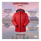 Chaqueta Cortaviento Con Forro De Polar Impermeable Roja Cuello Desmontable - Miniatura 6