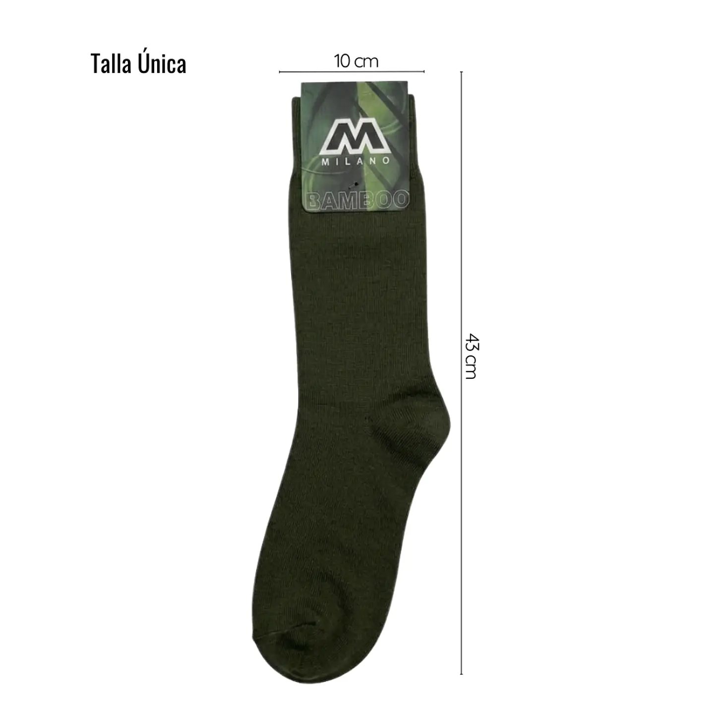 Par Calcetines Bambú Lisos Unicolor Talla Única 4