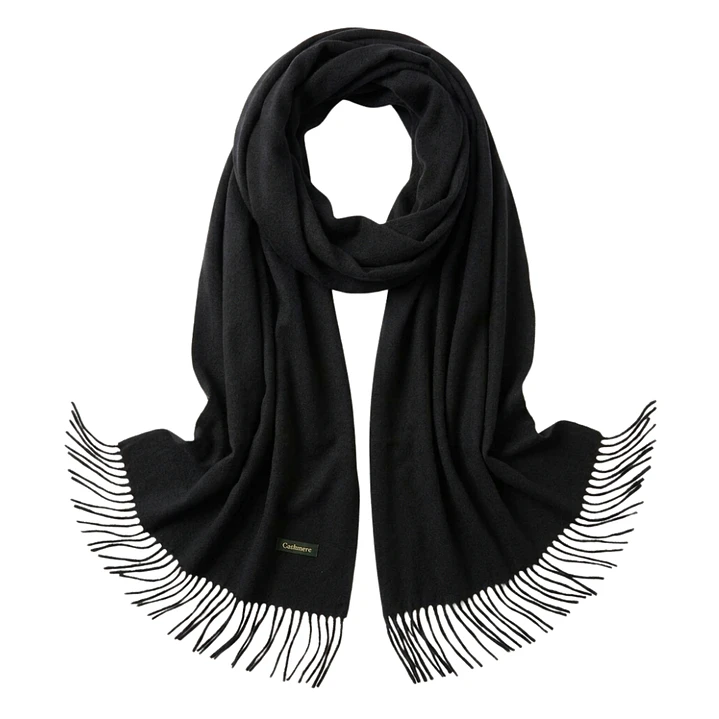 Bufanda de Cashmere Suave de Invierno con Flecos 2