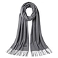 Bufanda de Cashmere Suave de Invierno con Flecos - Miniatura 8