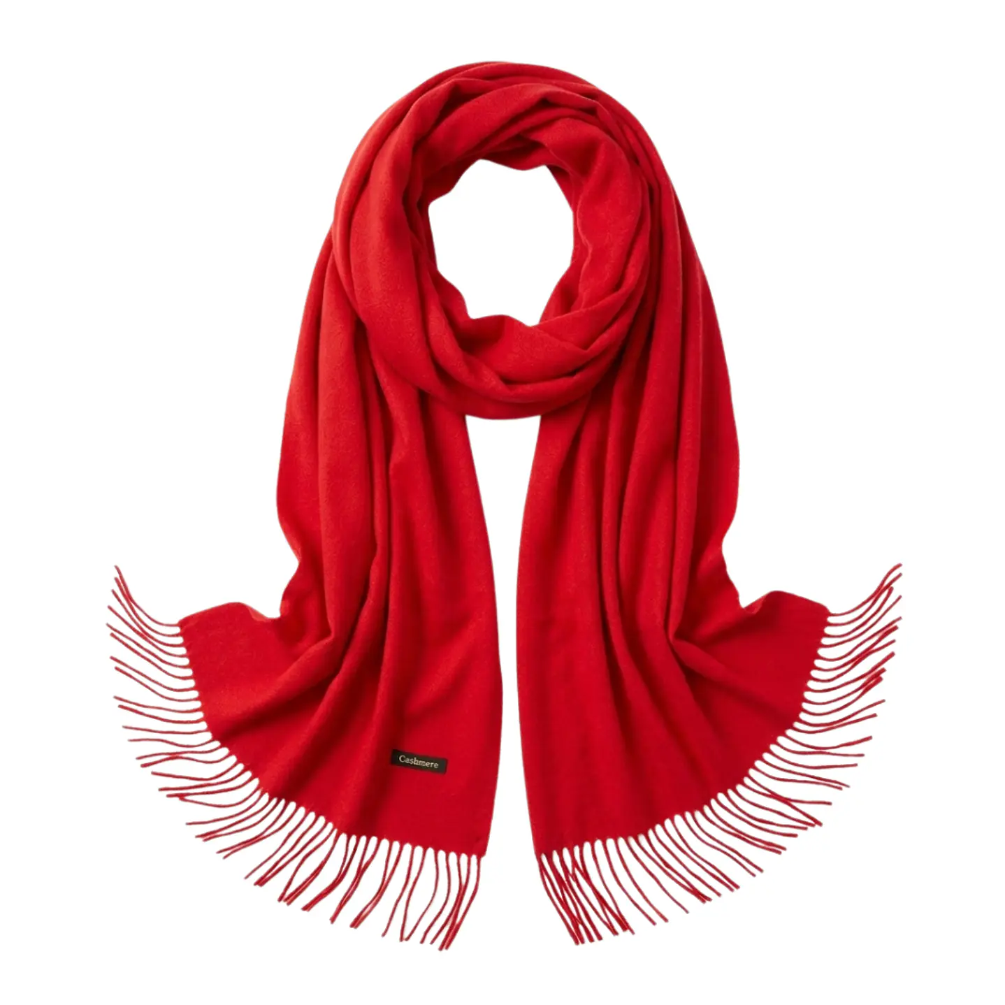 Bufanda de Cashmere Suave de Invierno con Flecos 14