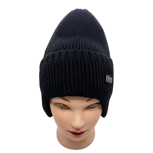 Gorro Beanie De Lana Adulto Con Cubre Orejas Unisex Negro