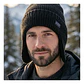 Gorro Beanie De Lana Adulto Con Cubre Orejas Unisex Negro - Miniatura 5