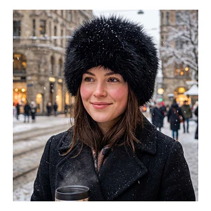 Gorro Peludo Tipo Cosaco para Mujer – Accesorio de Invierno Elegante