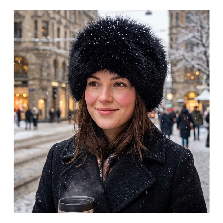 Gorro Peludo Tipo Cosaco para Mujer – Accesorio de Invierno Elegante 1