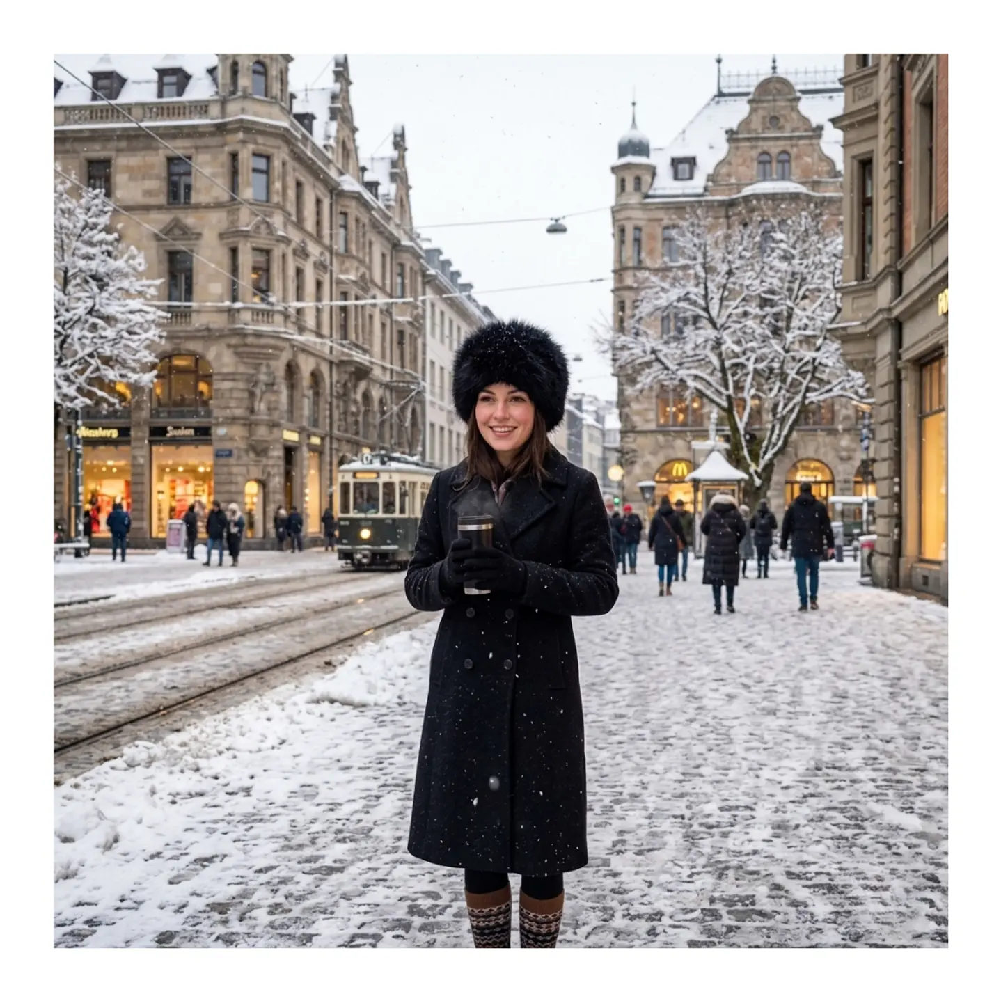 Gorro Peludo Tipo Cosaco para Mujer – Accesorio de Invierno Elegante 7