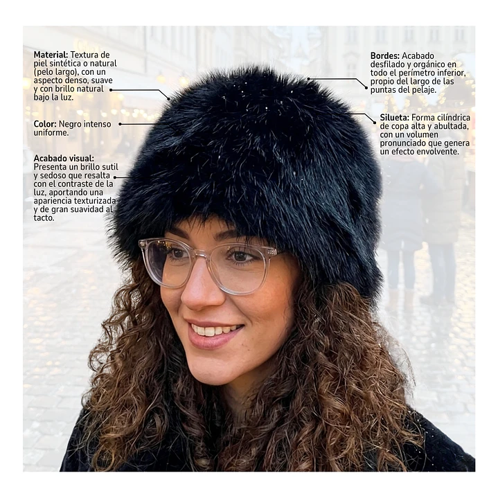 Gorro Peludo Tipo Cosaco para Mujer – Accesorio de Invierno Elegante 5