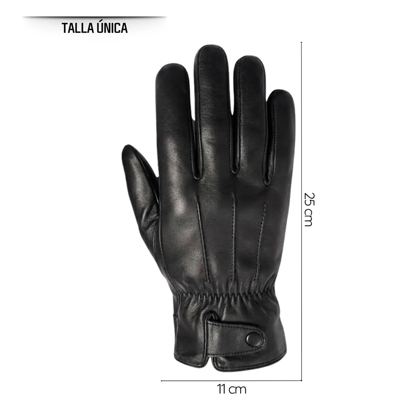 Guantes De Cuero Con Ajuste De Botón Y Elástico Clásicos Elegantes Para Hombre Invierno 6