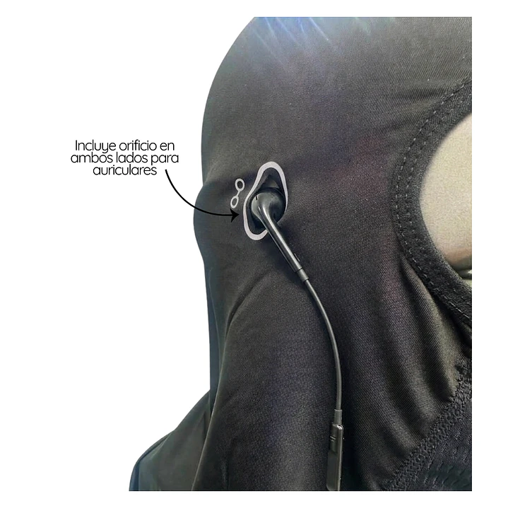 Set Antiviento Moto Balaclava Con Orificio Auricular y Guantes 5