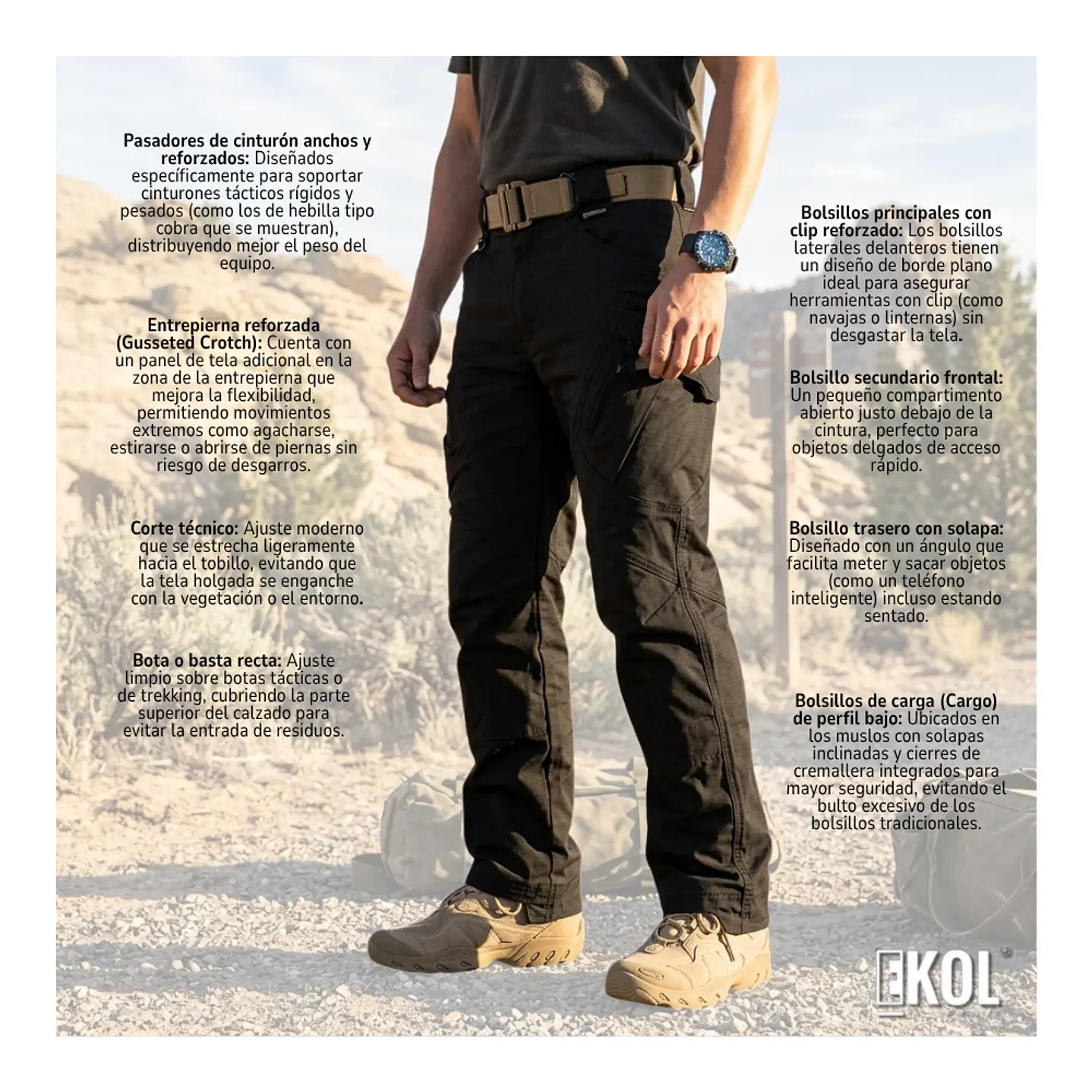 Pantalón Táctico Militar Cargo Outdoor Airsort Militar 5