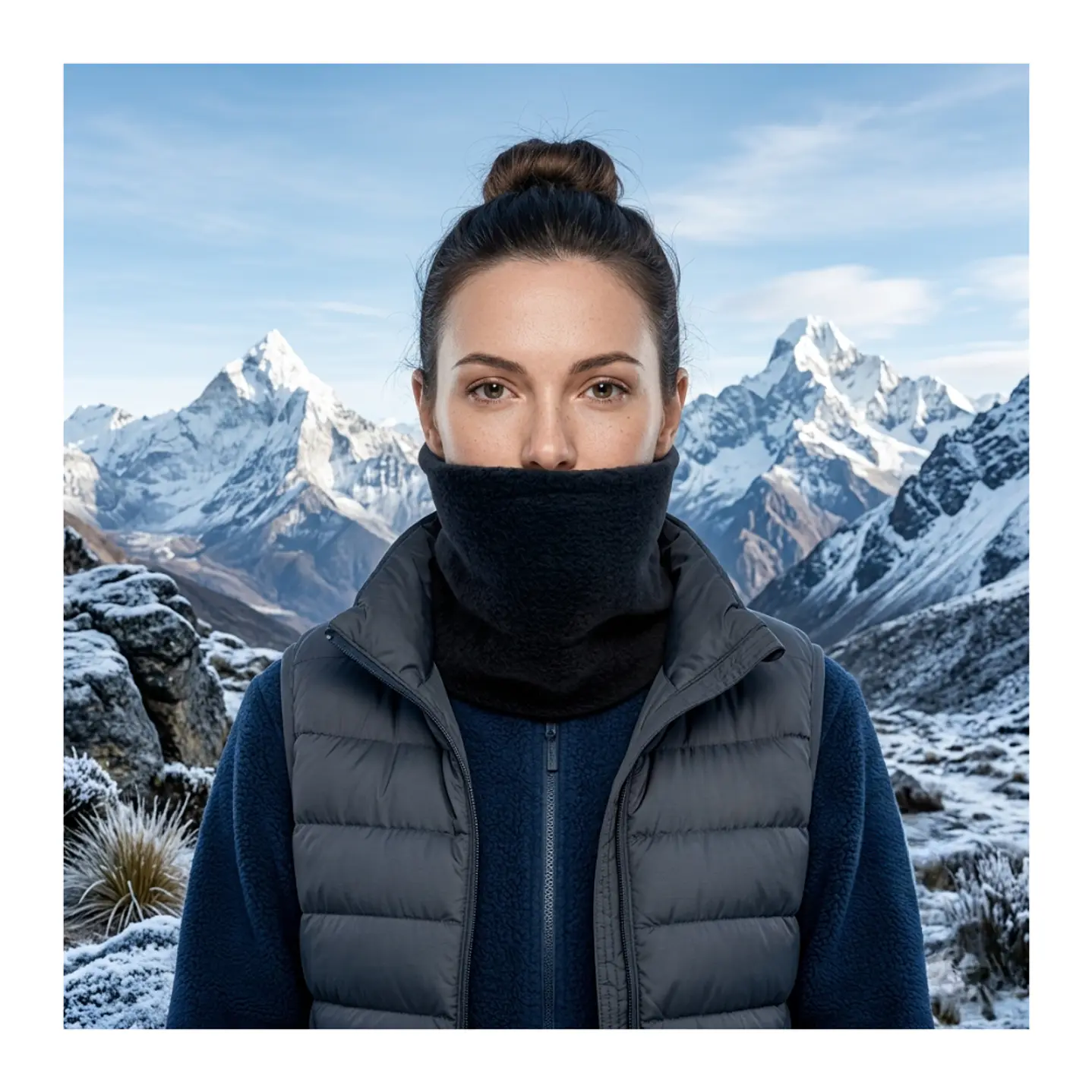 Cuello Polar Calentador Térmico Suave Para Invierno 6