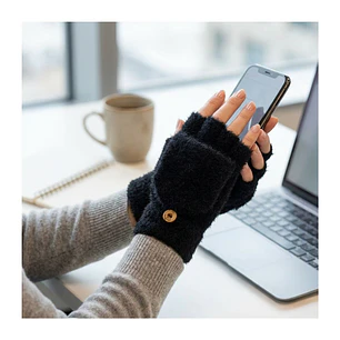 Guantes Híbridos Invierno Térmico Con Botón Sujeción
