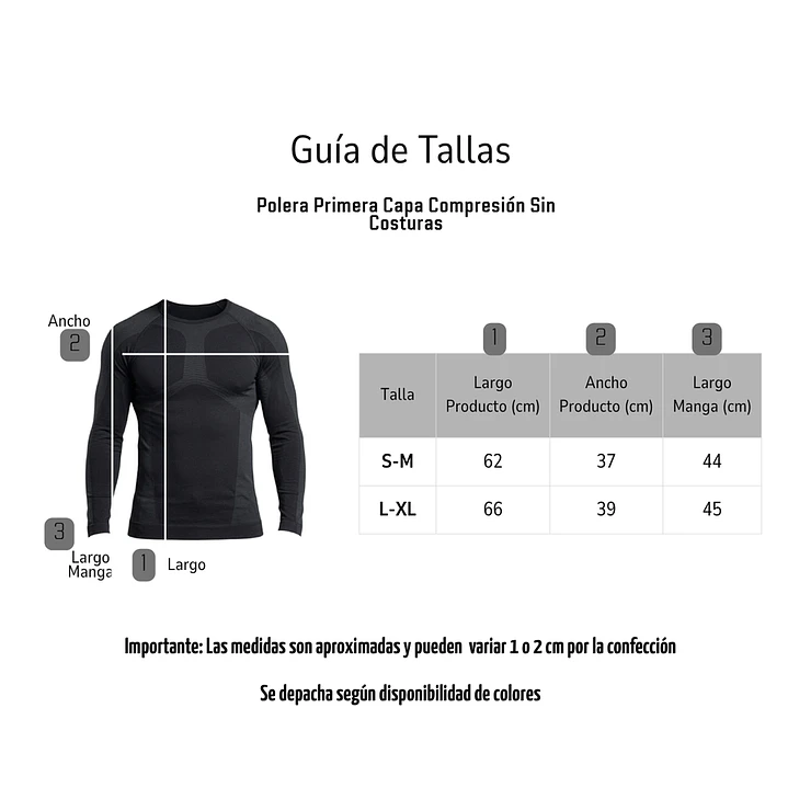 Pack 2 Poleras Primera Capa Compresión Sin Costuras Surtidas 7