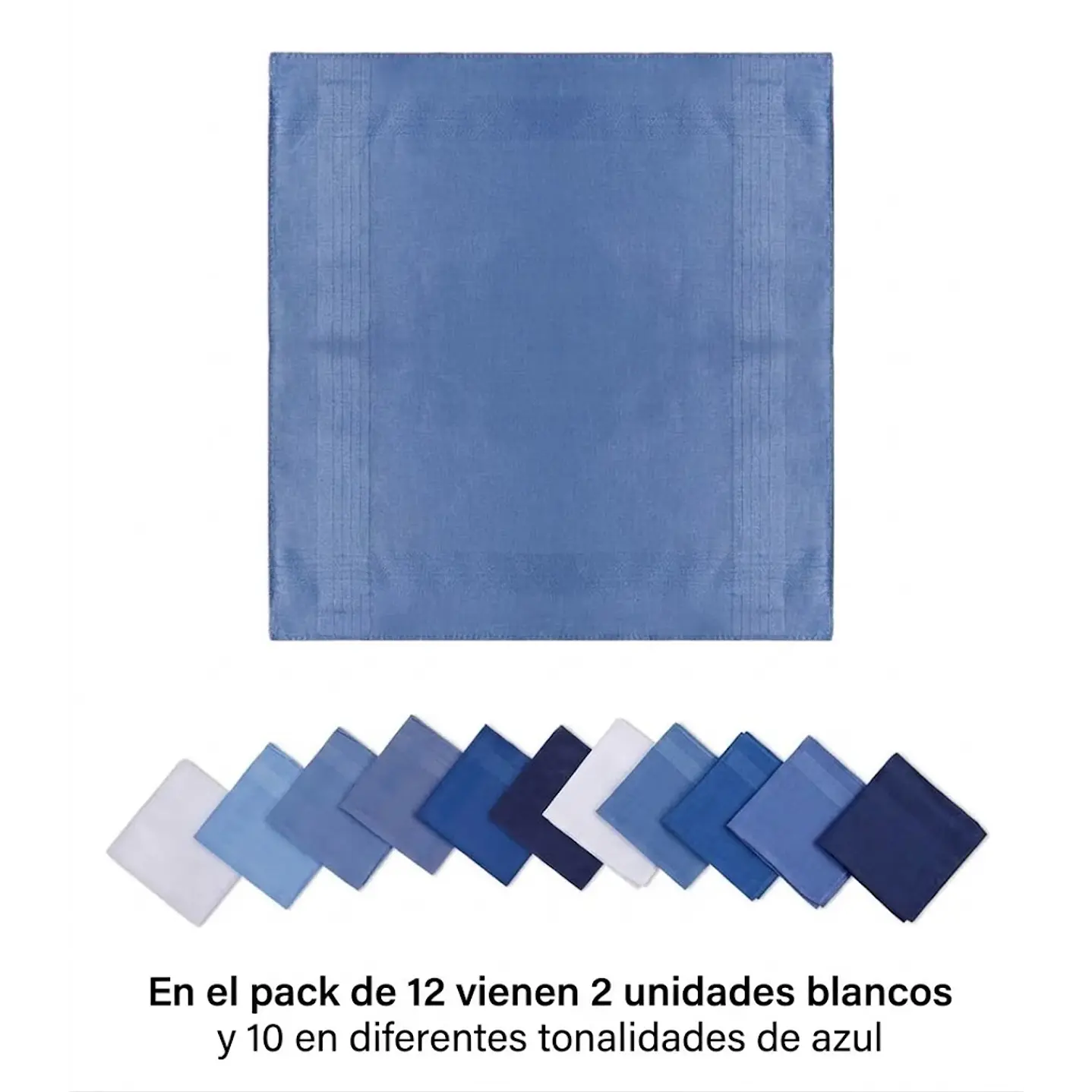 Pañuelos Para Hombre, 100% Algodón 12 Und 40x40 Premium 4