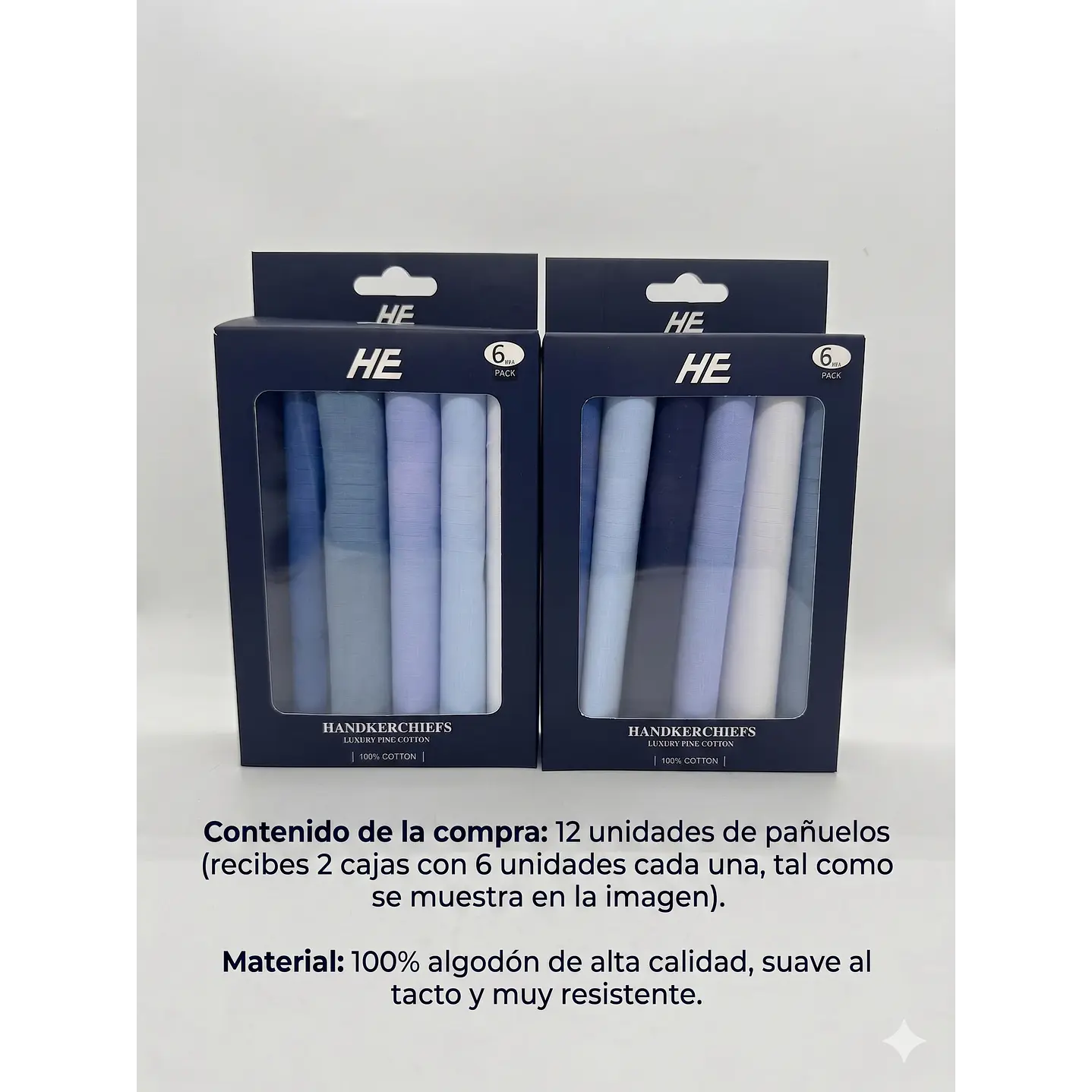 Pañuelos Para Hombre, 100% Algodón 12 Und 40x40 Premium 5