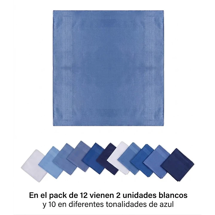 Pañuelos Para Hombre, 100% Algodón 6 Und 40x40 Premium 8
