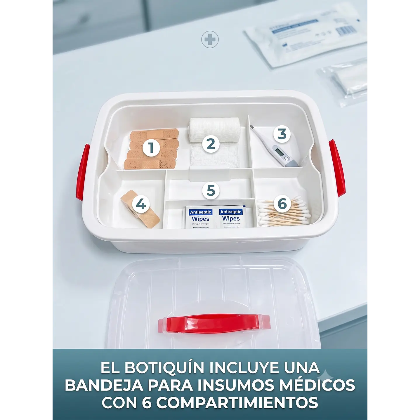 Caja Organizadora Botiquín Primero Auxilios Con Divisiones 2