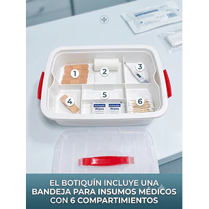 Caja Organizadora Botiquín Primero Auxilios Con Divisiones