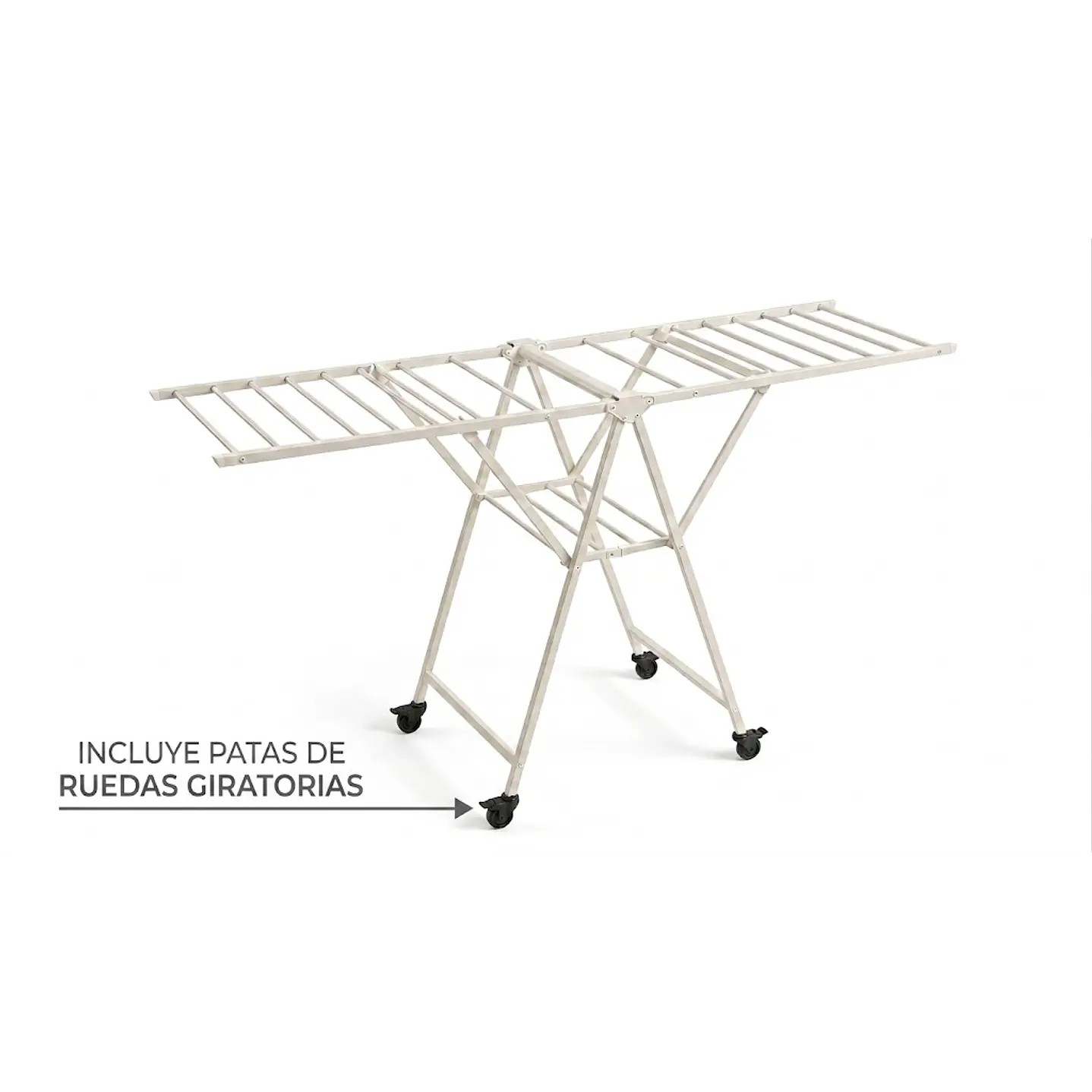 Tendedero Colgador De Ropa Plegable Metalico 180cm Premium 3