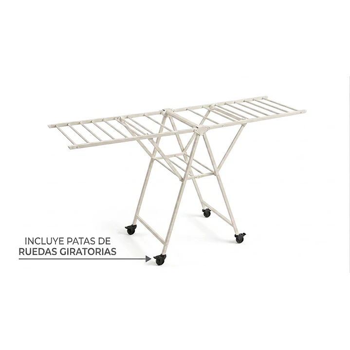Tendedero Colgador De Ropa Plegable Metalico 180cm Premium 3