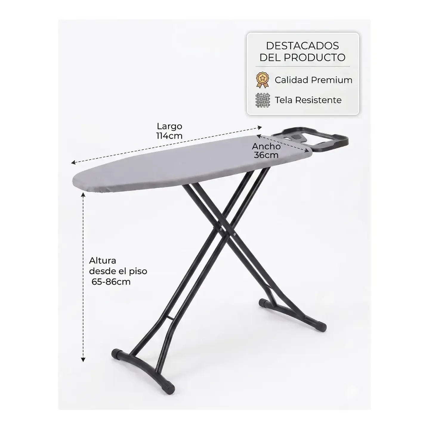 Tabla De Planchar De Pie Reforzada Plegable 100% Calidad Lex 2