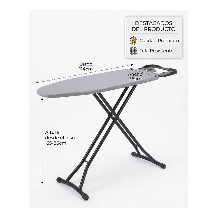 Tabla De Planchar De Pie Reforzada Plegable 100% Calidad Lex 2