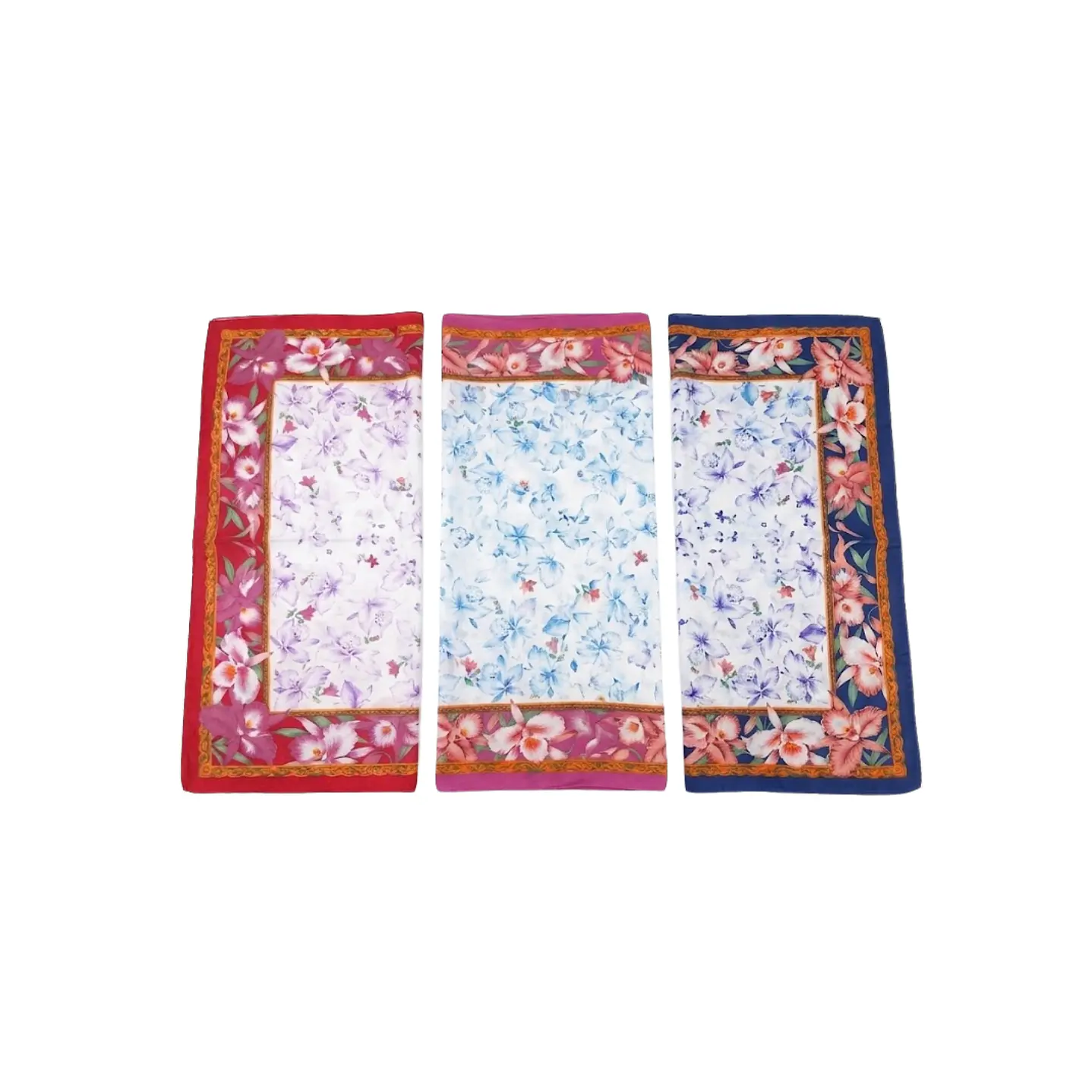 Pañuelos Damas Blancos Con Flores Pack 12 Und Algodon 3