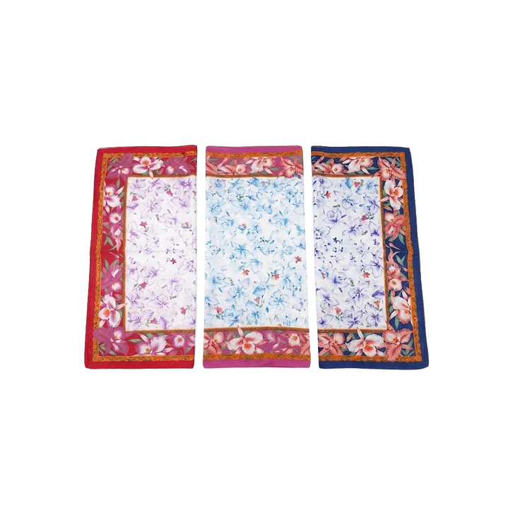 Pañuelos Damas Blancos Con Flores Pack 12 Und Algodon 3