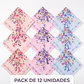 Pañuelos Damas Blancos Con Flores Pack 12 Und Algodon - Miniatura 8