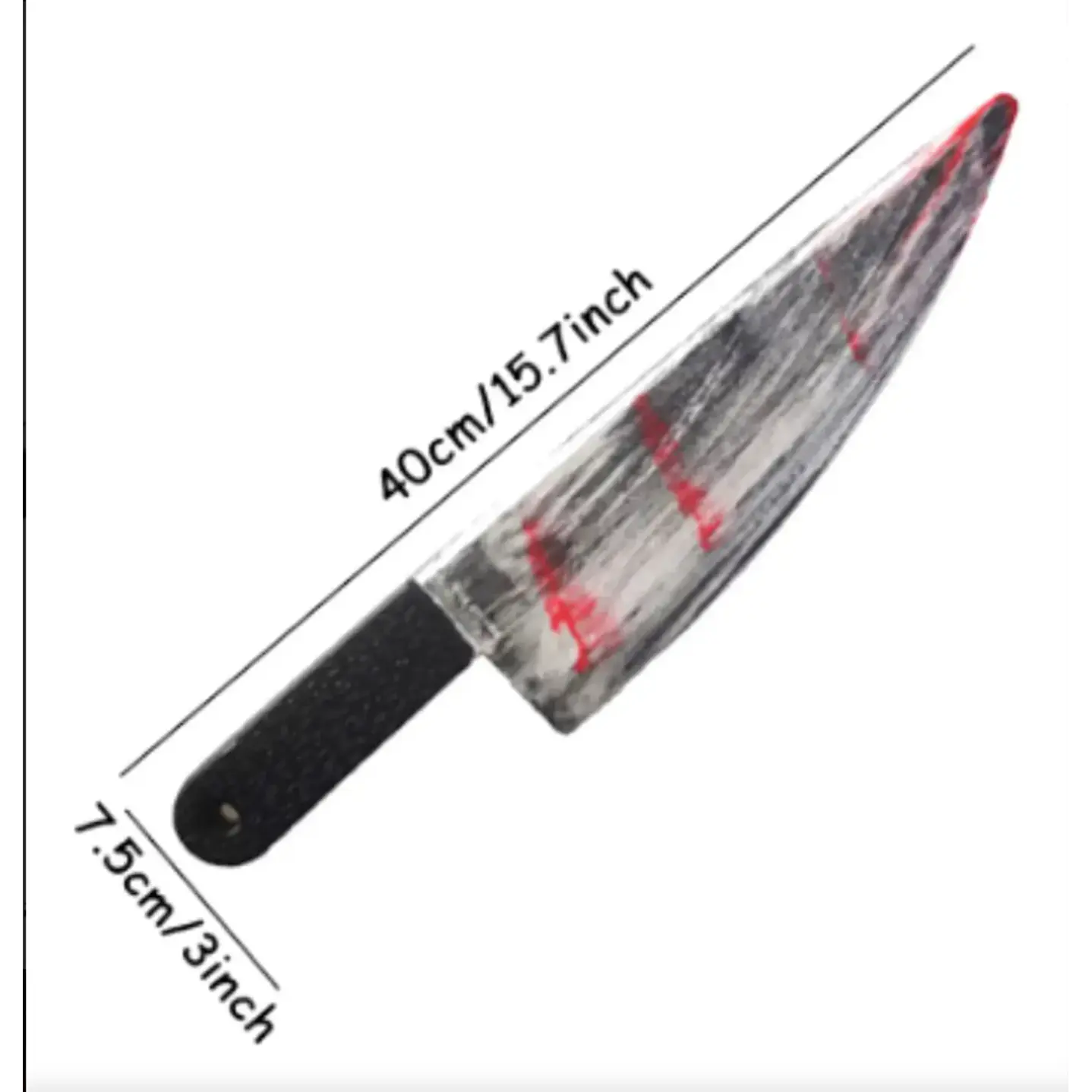 Cuchillo Carnicero C/ Sangre Broma Falso Halloween/fiesta 2