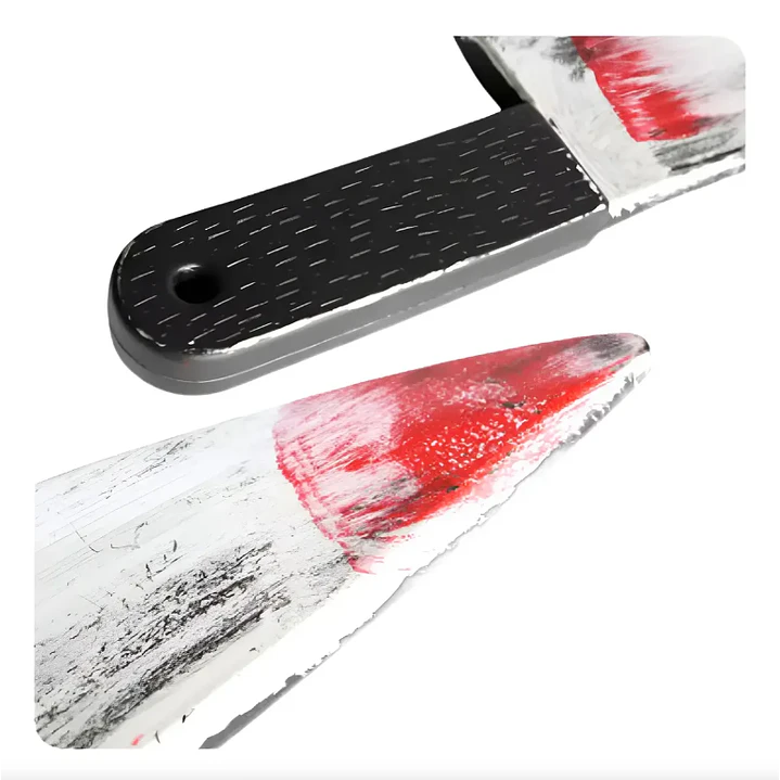Cuchillo Carnicero C/ Sangre Broma Falso Halloween/fiesta 3