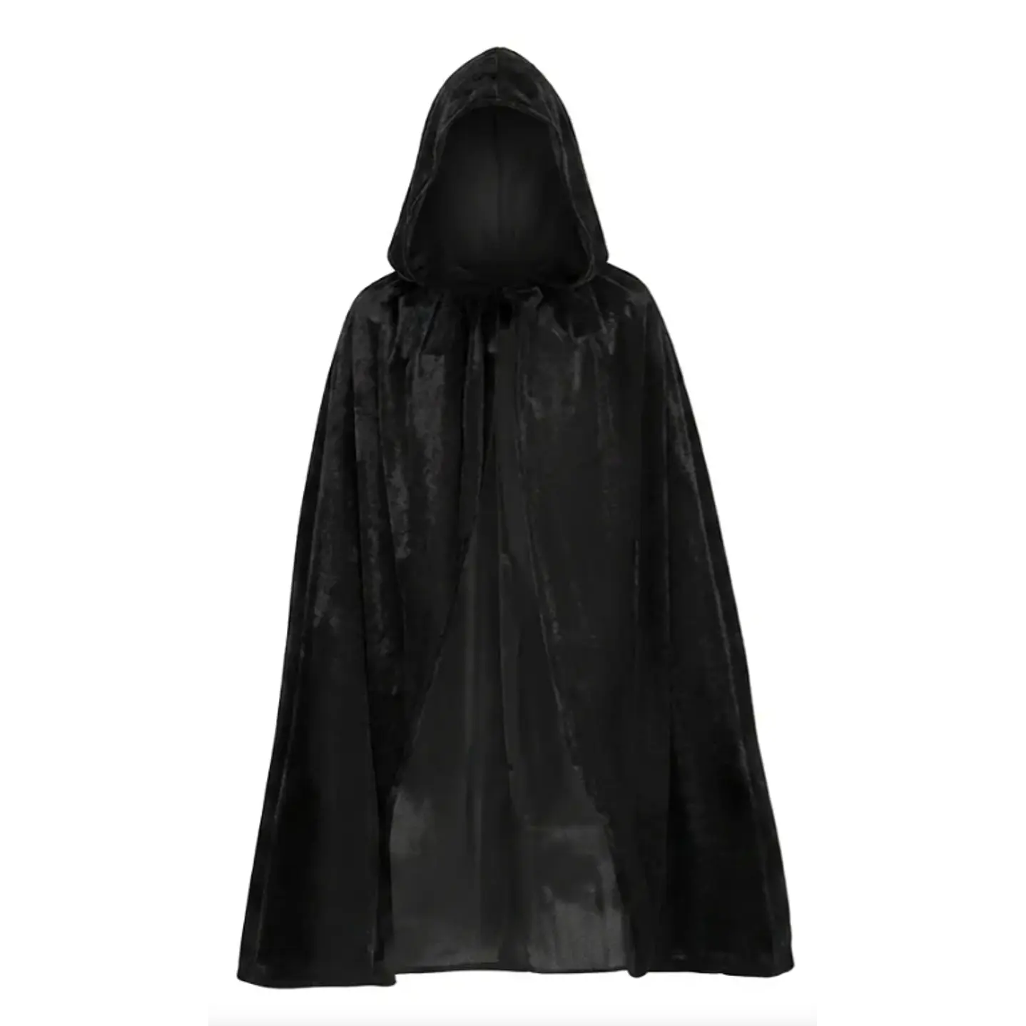 Capa Negra Con Gorro Disfraz Niño Halloween 80cms 2