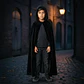 Capa Negra Con Gorro Disfraz Niño Halloween 80cms - Miniatura 3