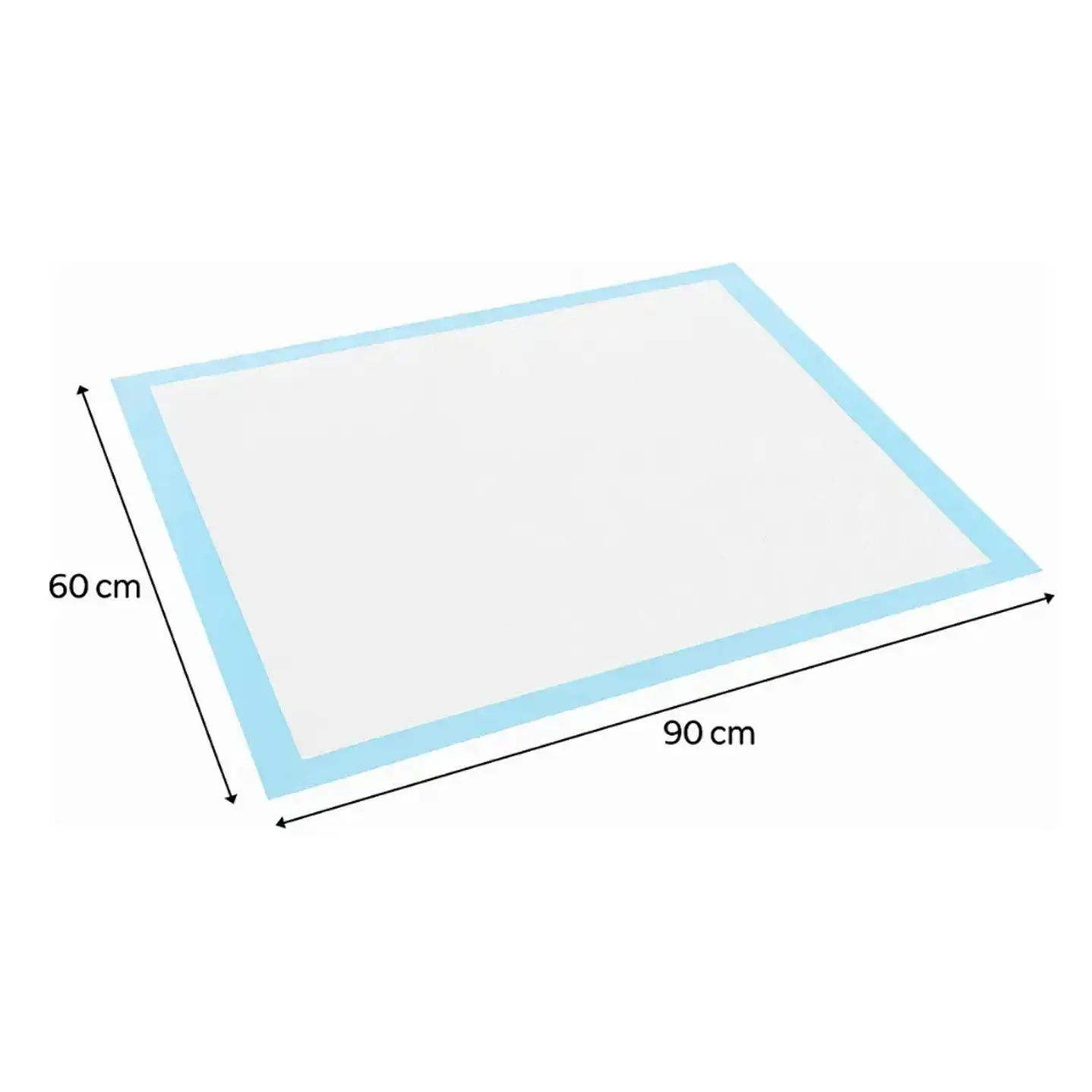 100 Pañales Sabanillas Absorbentes Mascota Perros 60x90cm Azul 3