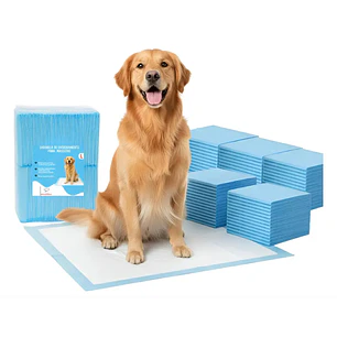 100 Pañales Sabanillas Absorbentes Mascota Perros 60x90cm Azul