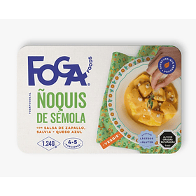 Ñoquis de semola con salsa de zapallo y queso azul Bandeja L