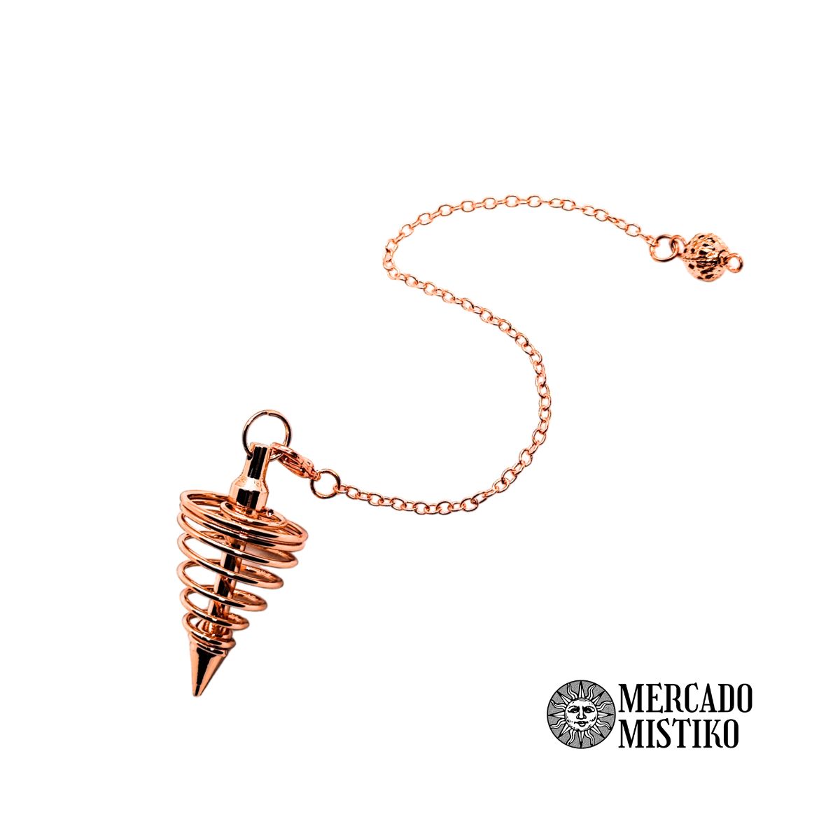 Péndulo Espiral Dorado Rosa