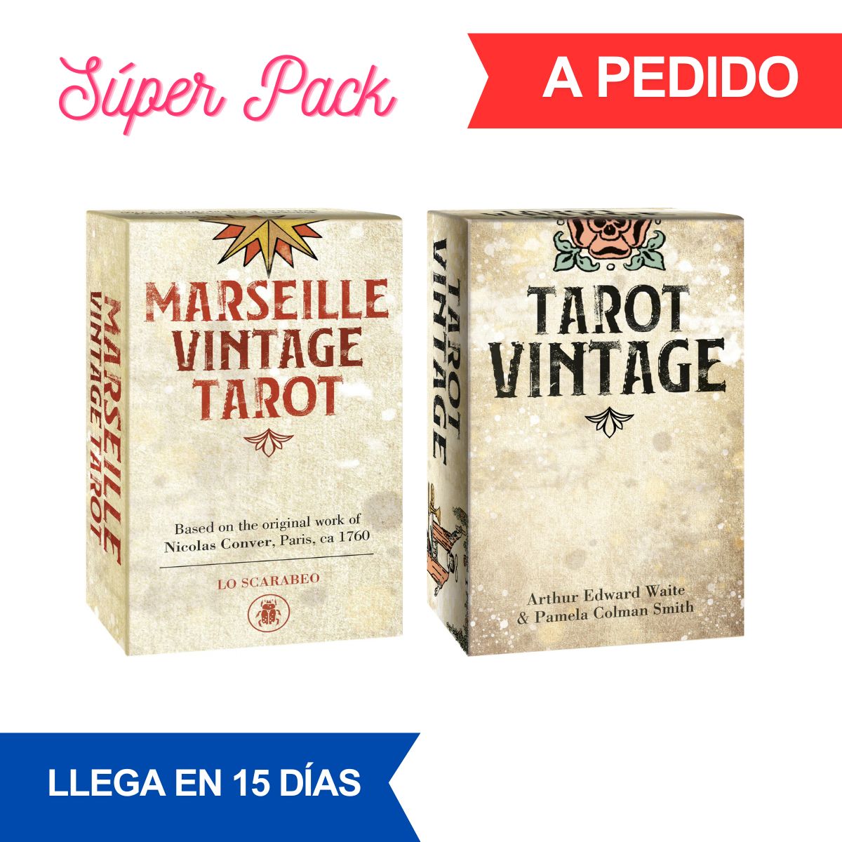 Pack Vintage Lo Scarabeo Rider Waite y Marseille (A Pedido)