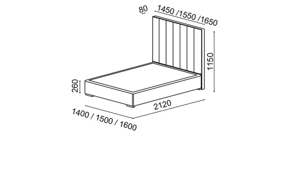 Taylor Upholstered Bed with Lusocolchão Mattress 2
