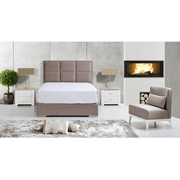 Upholstered Sophie Bed with Lusocolchão Mattress