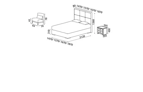 Upholstered Sophie Bed with Lusocolchão Mattress