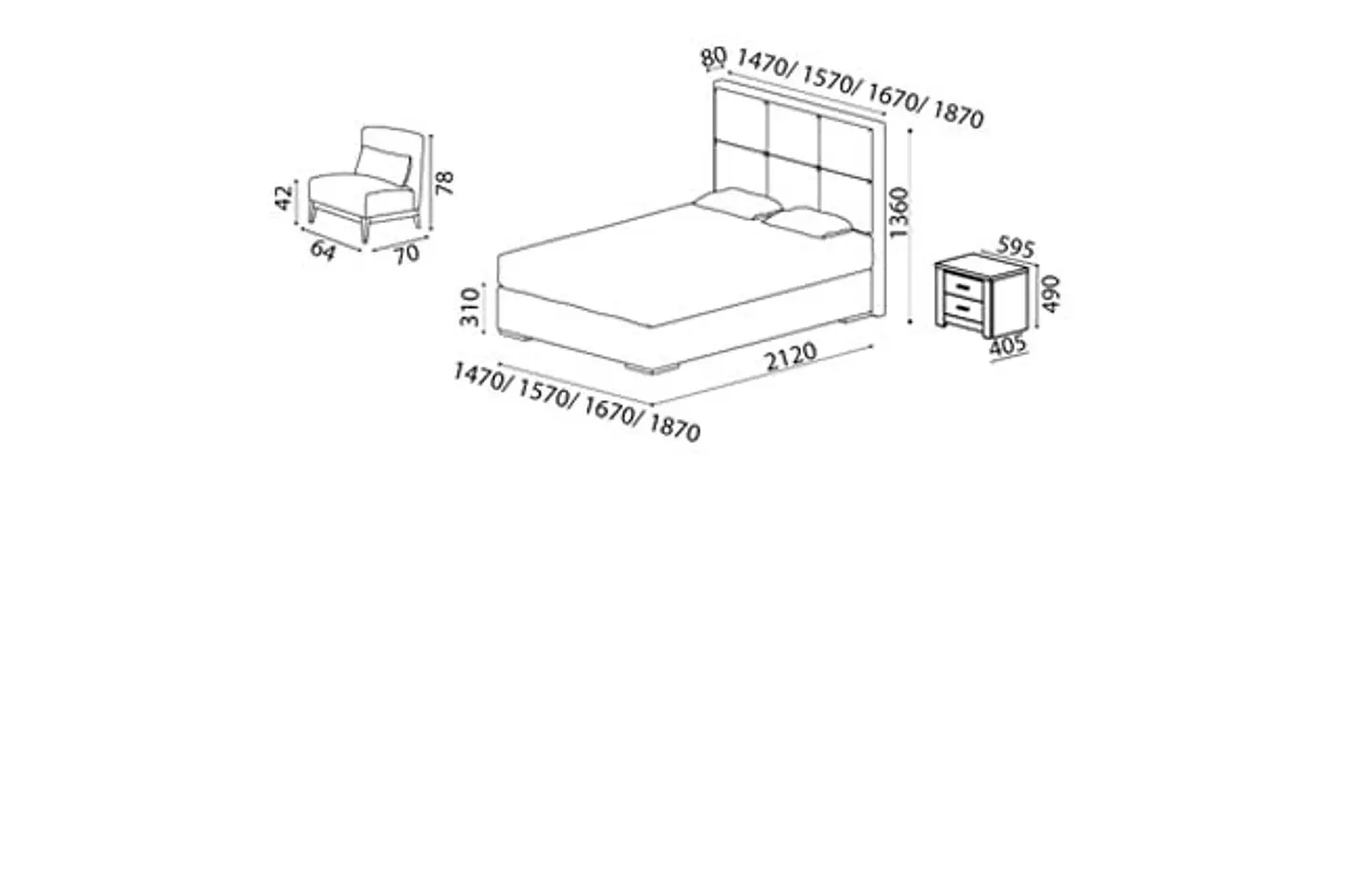 Cama Estofada Sophie com colchão Lusocolchão 2