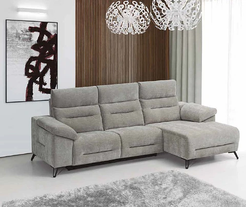 Sofa + Chaise Longue Deryl (with 2 electric relax mechanisms)