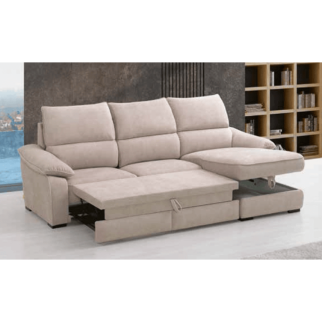 Sofá + Chaise Longue George (com cama elevatória)