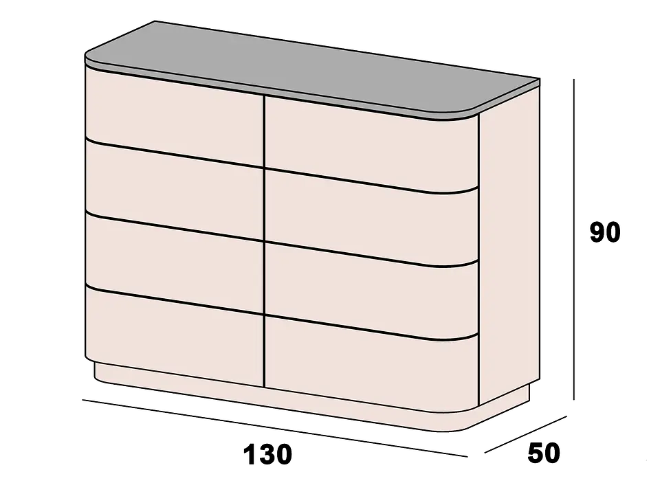 Amora Chest of 8 Drawers 4